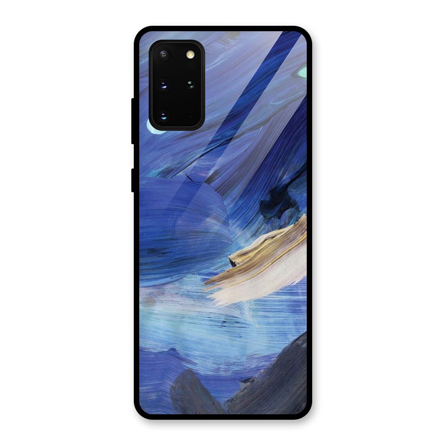 Paint Brush Strokes Glass Back Case for Galaxy S20 Plus