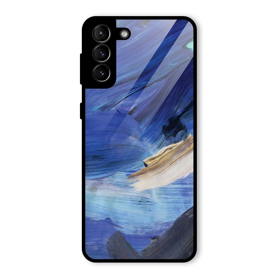 Paint Brush Strokes Glass Back Case for Galaxy S21 Plus