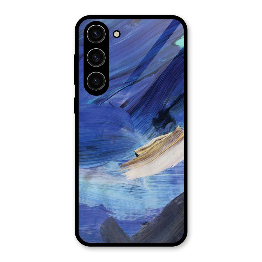 Paint Brush Strokes Glass Back Case for Galaxy S23 Plus