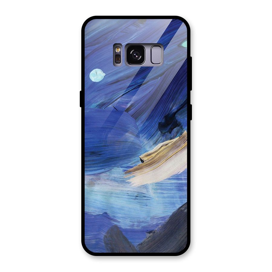 Paint Brush Strokes Glass Back Case for Galaxy S8