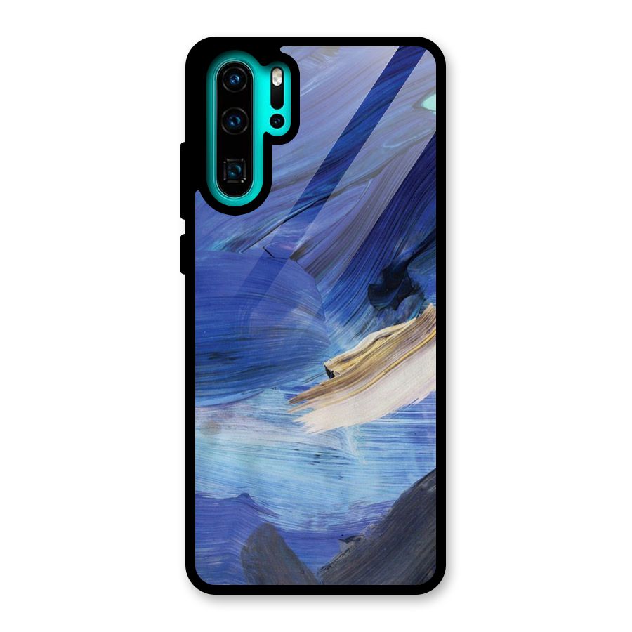 Paint Brush Strokes Glass Back Case for Huawei P30 Pro
