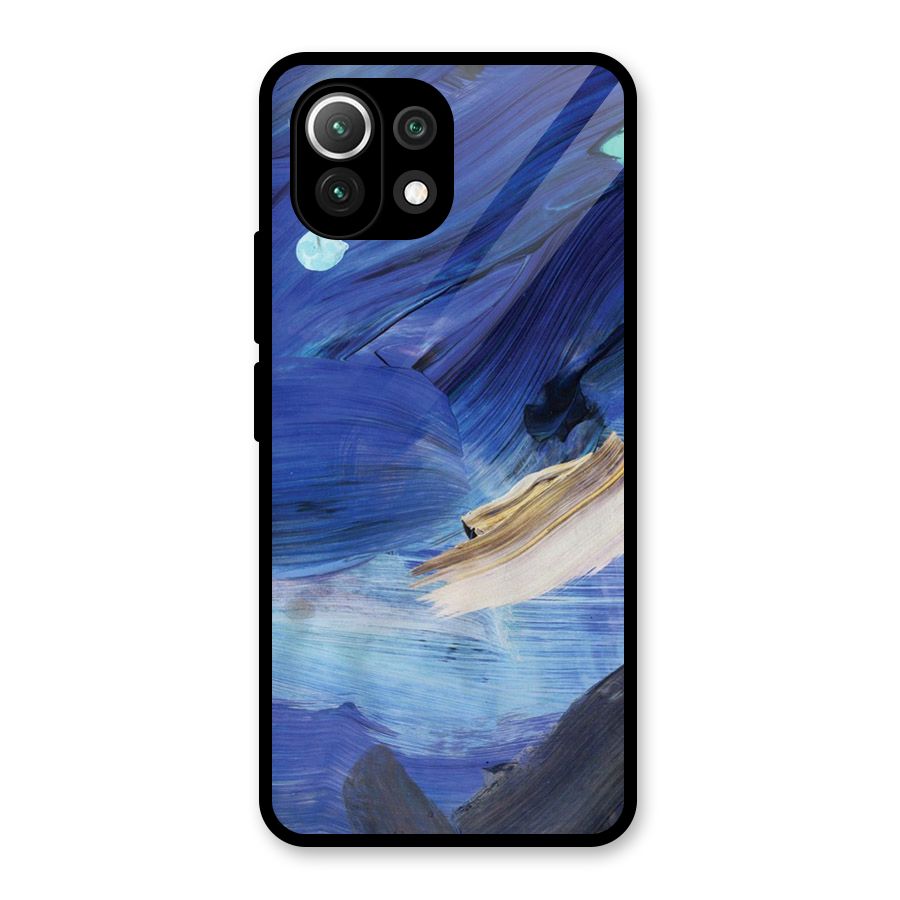 Paint Brush Strokes Glass Back Case for Mi 11 Lite