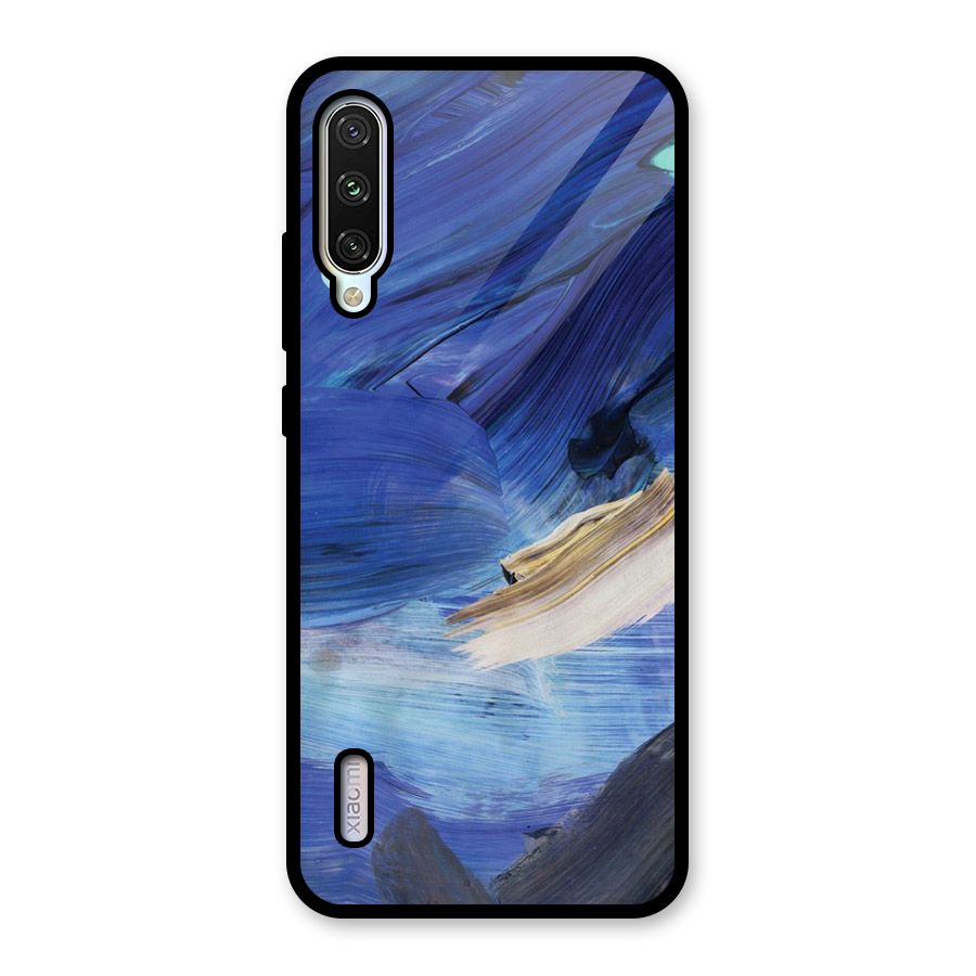 Paint Brush Strokes Glass Back Case for Mi A3