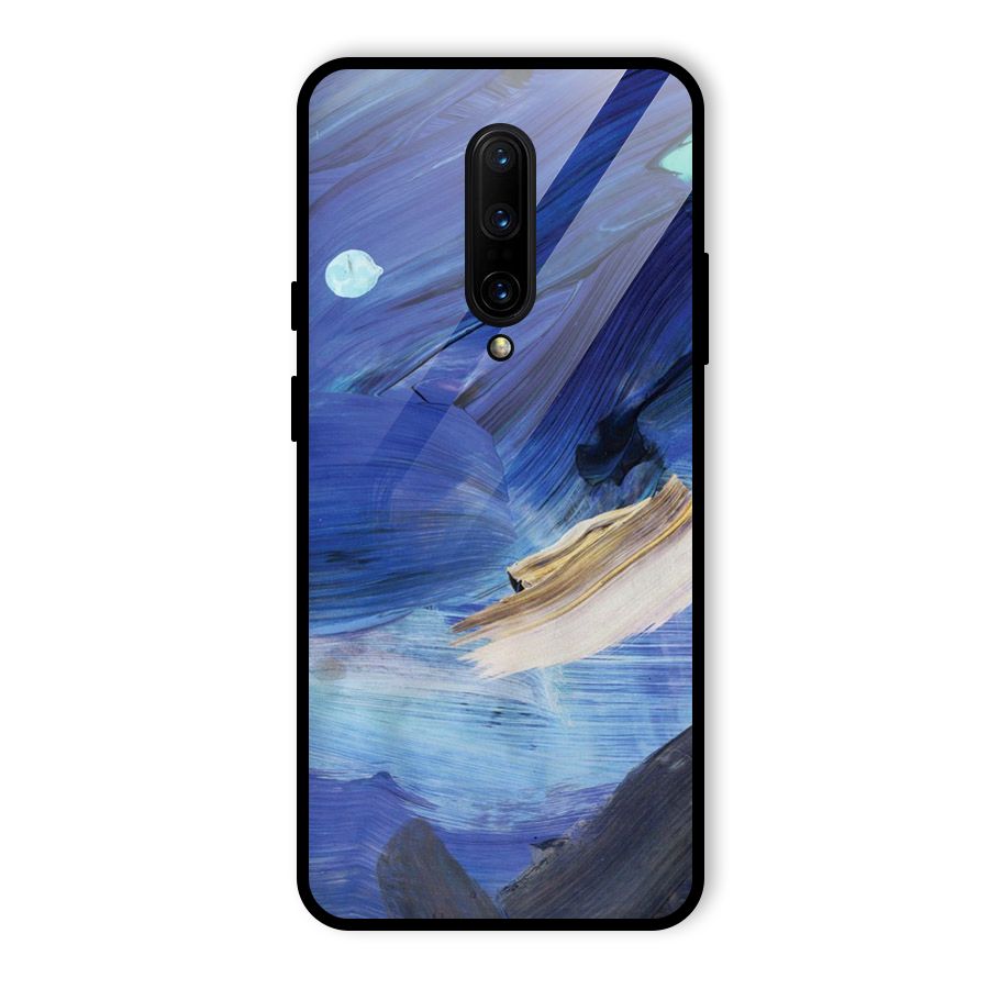 Paint Brush Strokes Glass Back Case for OnePlus 7 Pro