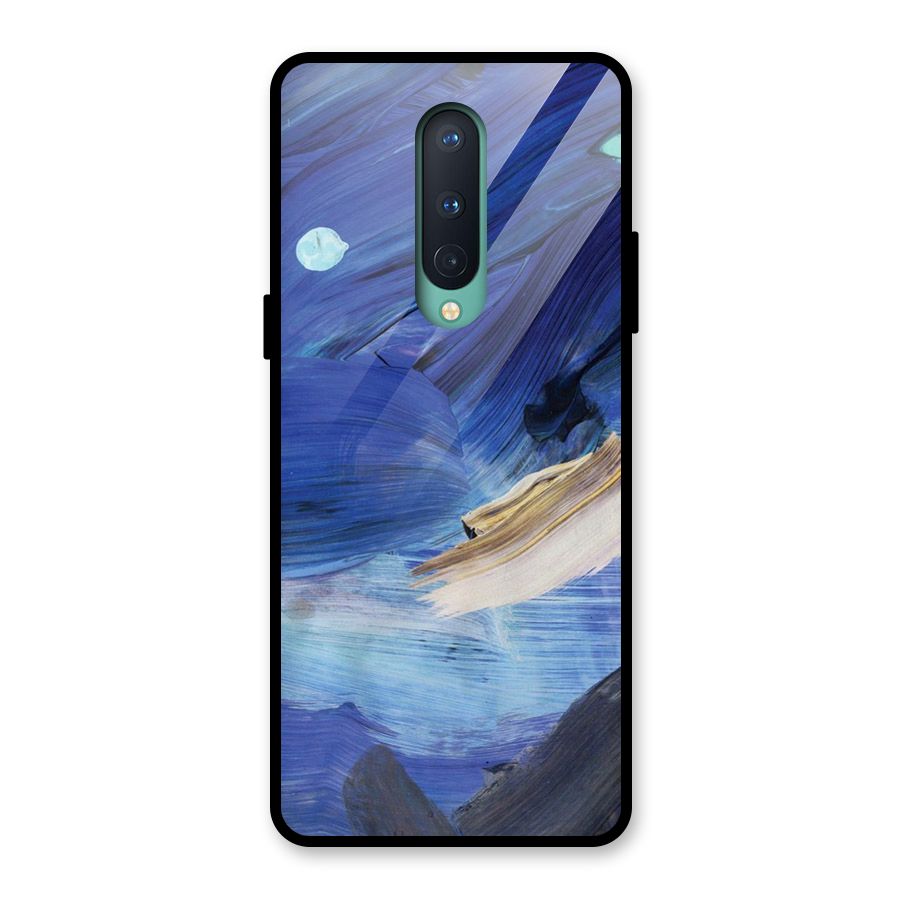 Paint Brush Strokes Glass Back Case for OnePlus 8