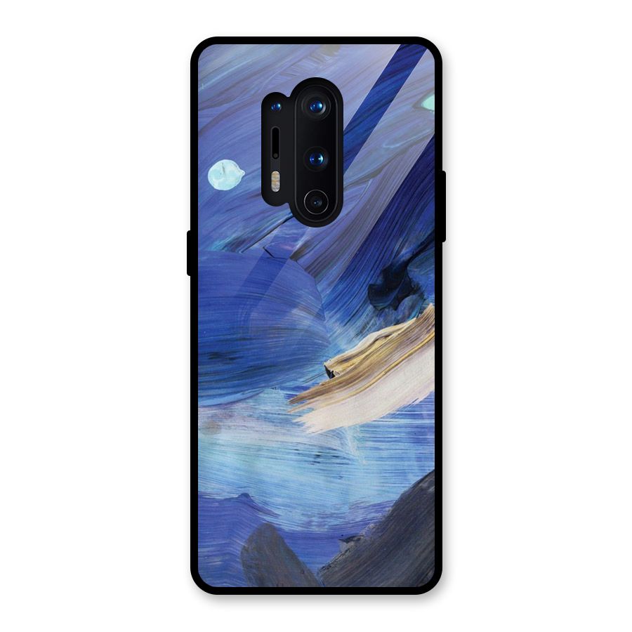 Paint Brush Strokes Glass Back Case for OnePlus 8 Pro
