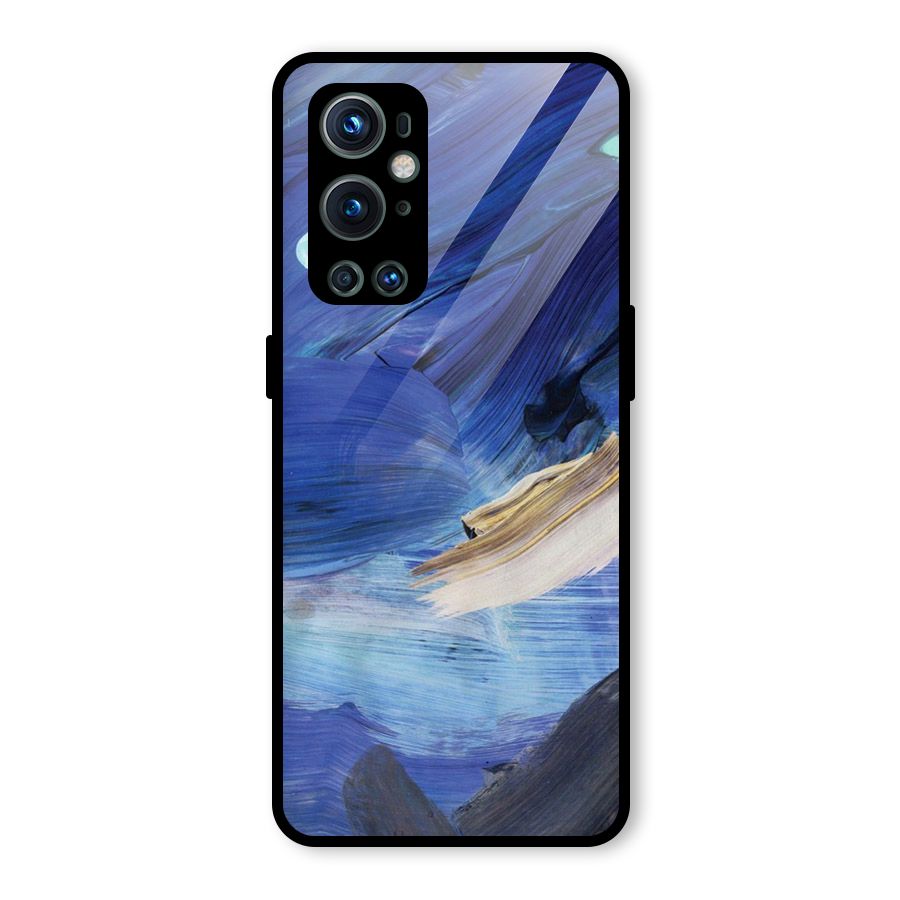 Paint Brush Strokes Glass Back Case for OnePlus 9 Pro
