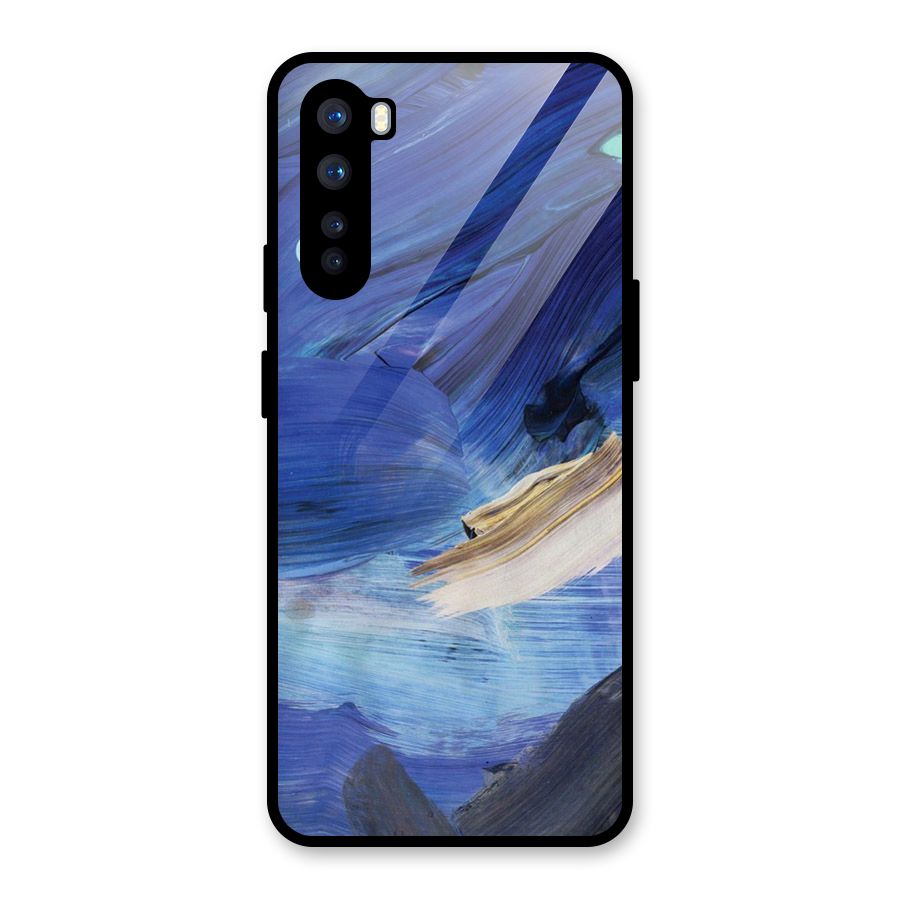 Paint Brush Strokes Glass Back Case for OnePlus Nord