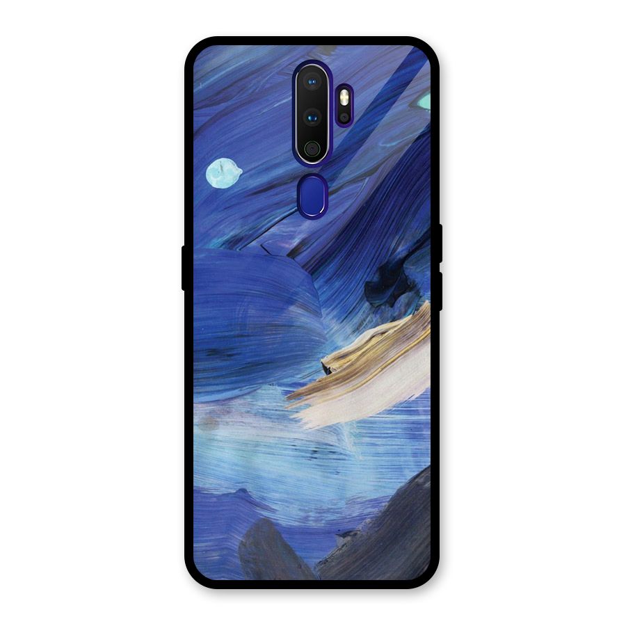 Paint Brush Strokes Glass Back Case for Oppo A9 (2020)