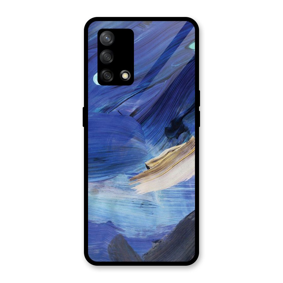 Paint Brush Strokes Glass Back Case for Oppo F19