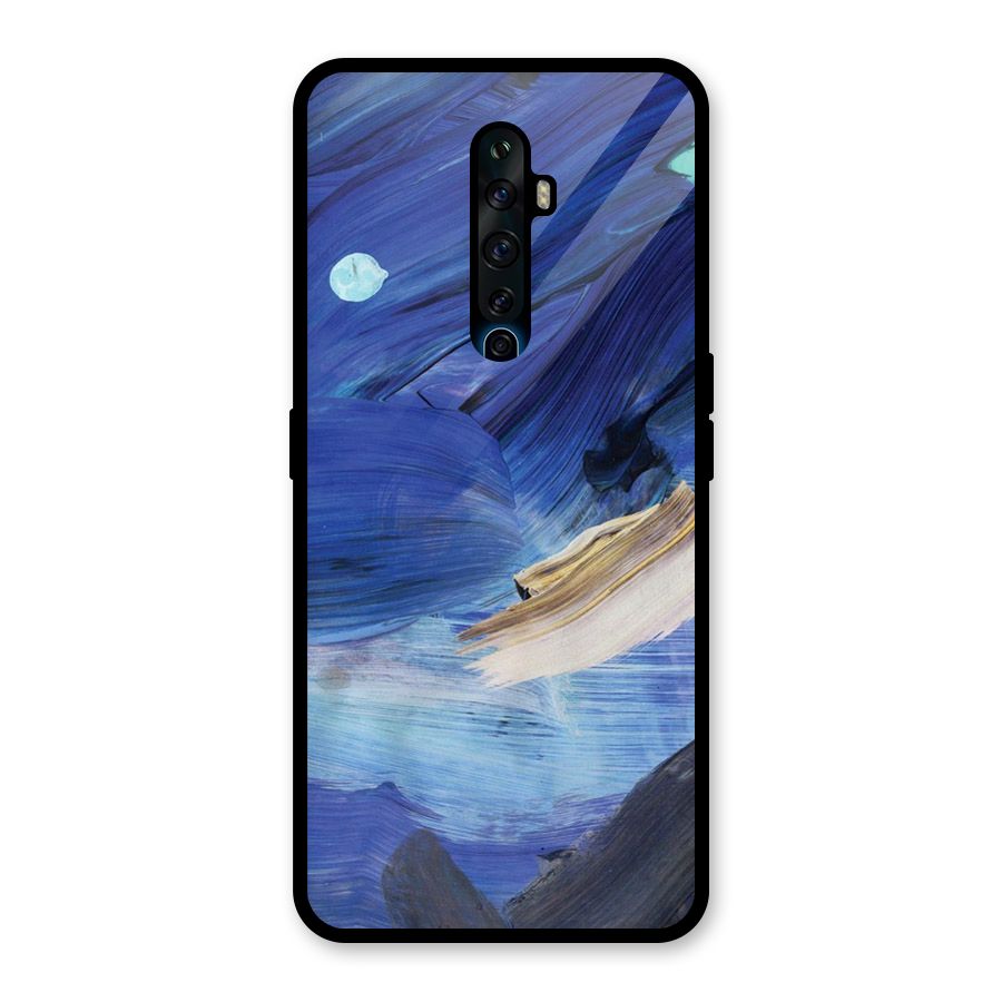 Paint Brush Strokes Glass Back Case for Oppo Reno2 Z