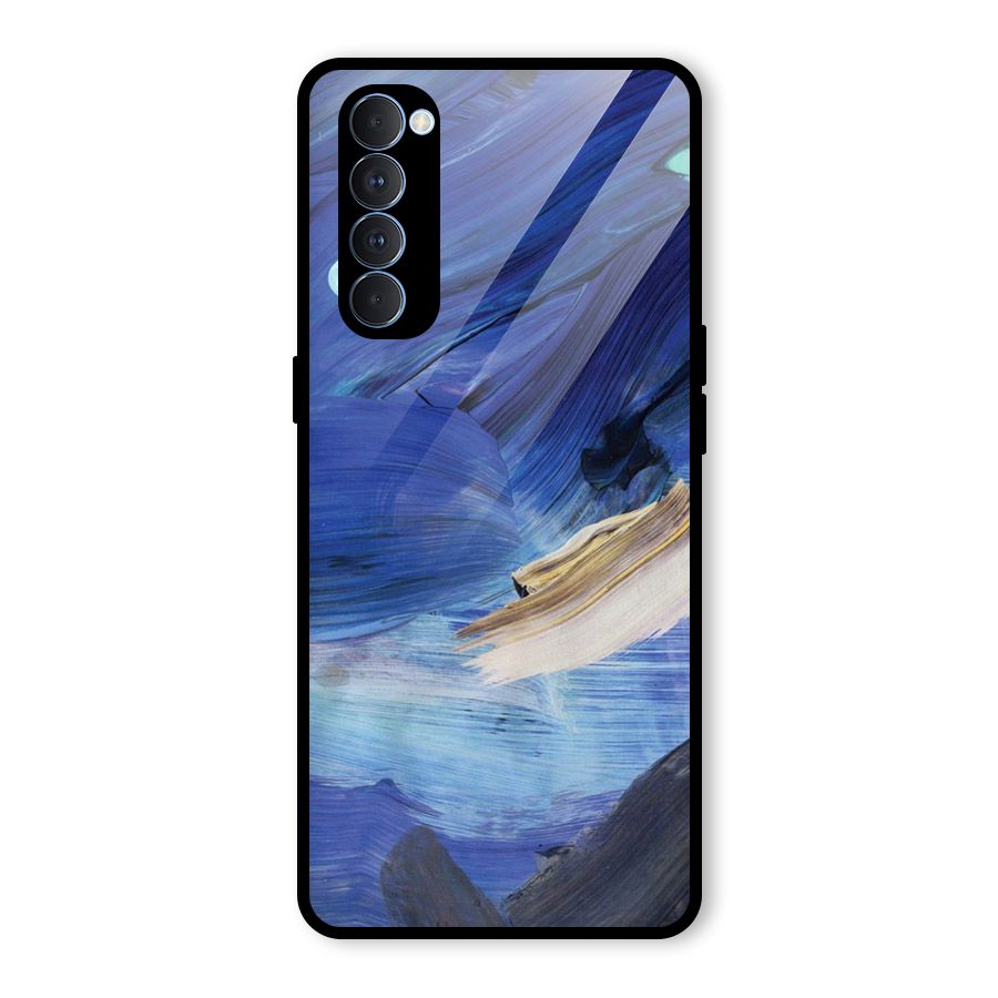 Paint Brush Strokes Glass Back Case for Oppo Reno4 Pro