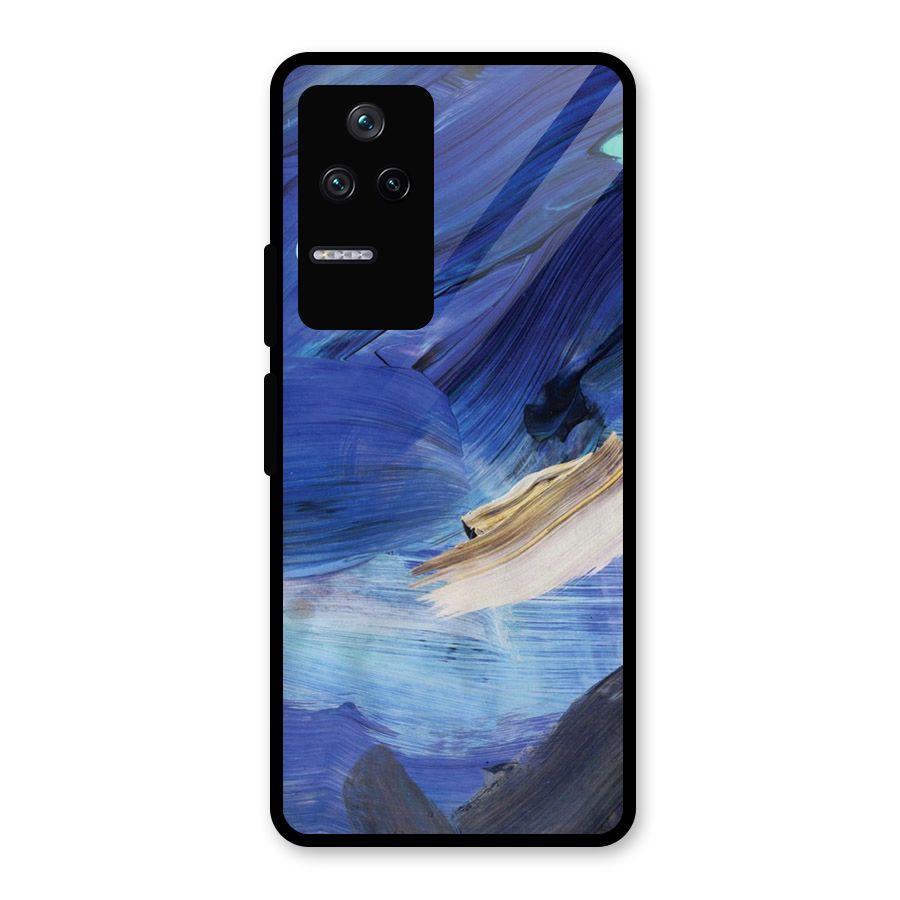 Paint Brush Strokes Glass Back Case for Poco F4 5G