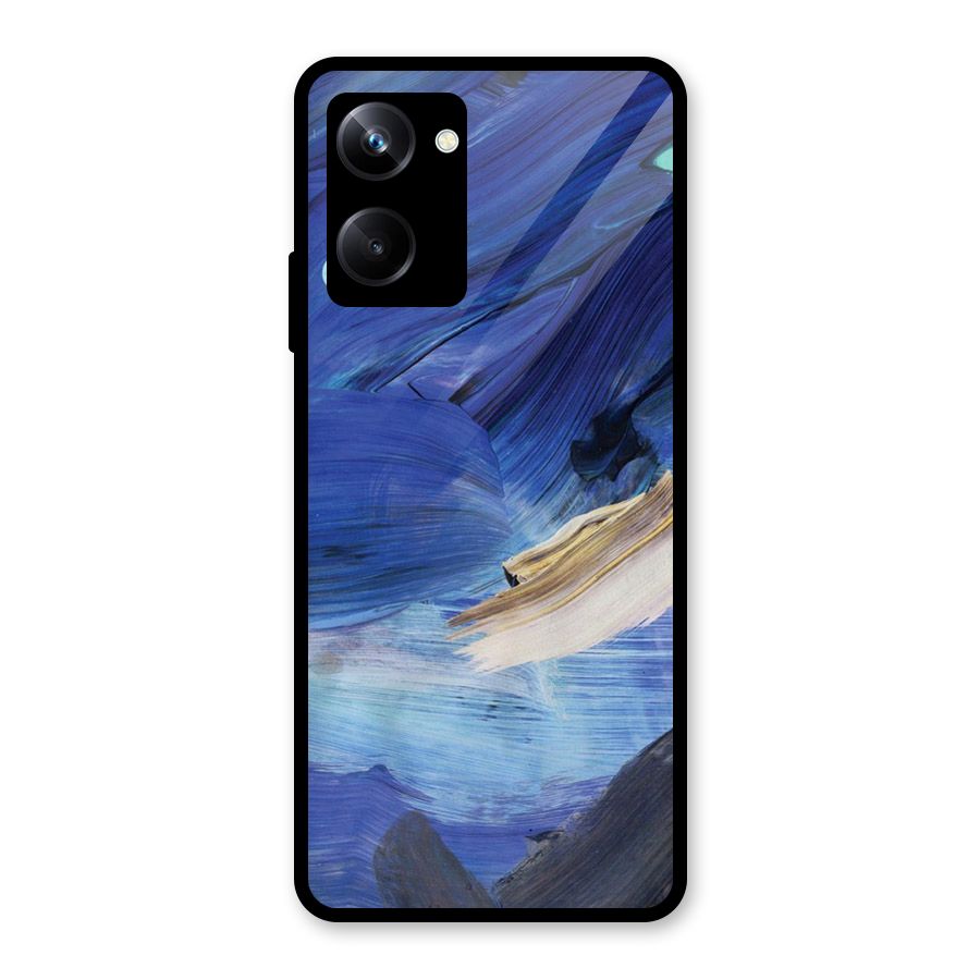 Paint Brush Strokes Glass Back Case for Realme 10 Pro