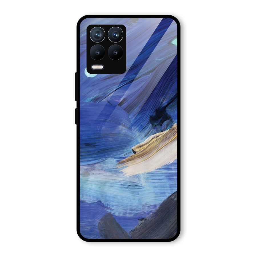 Paint Brush Strokes Glass Back Case for Realme 8 Pro