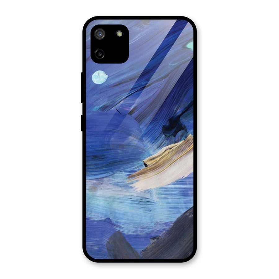 Paint Brush Strokes Glass Back Case for Realme C11