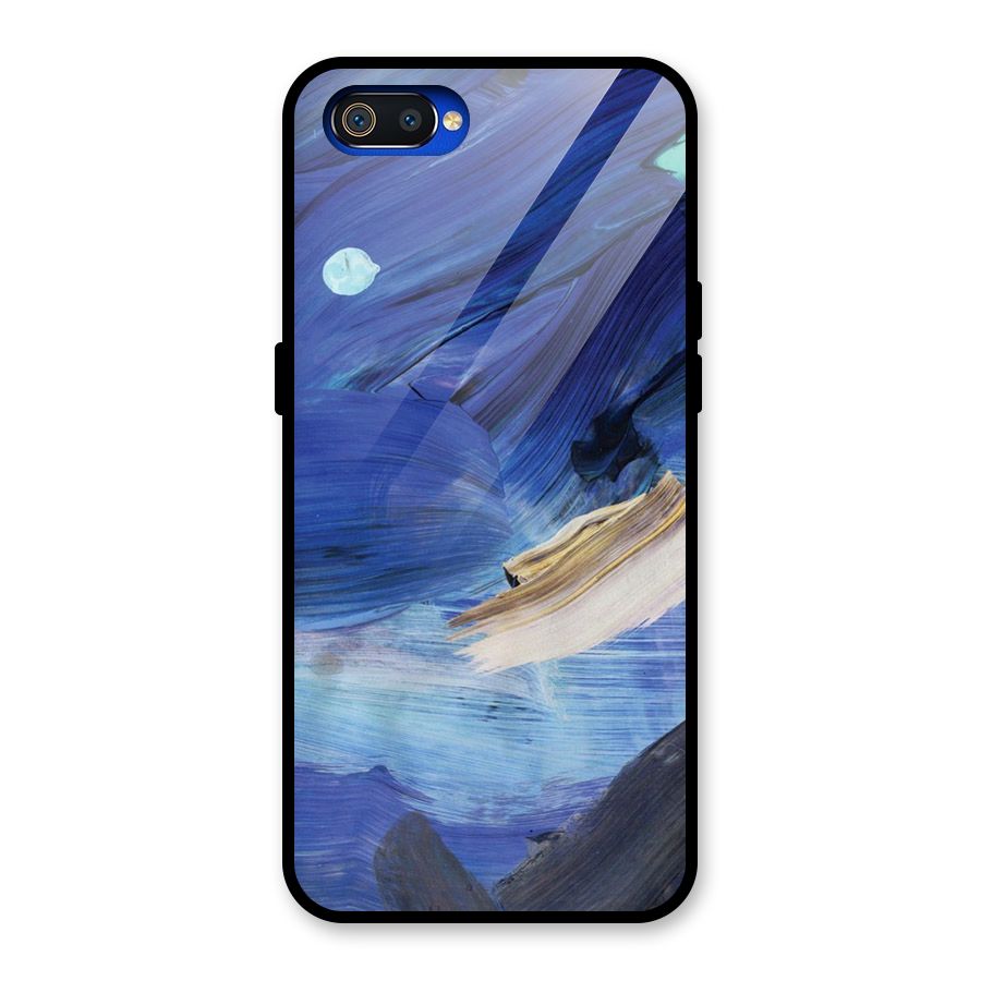 Paint Brush Strokes Glass Back Case for Realme C2