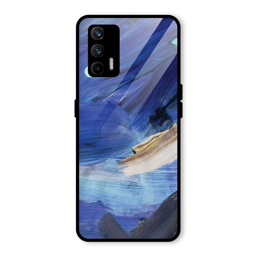 Paint Brush Strokes Glass Back Case for Realme GT 5G