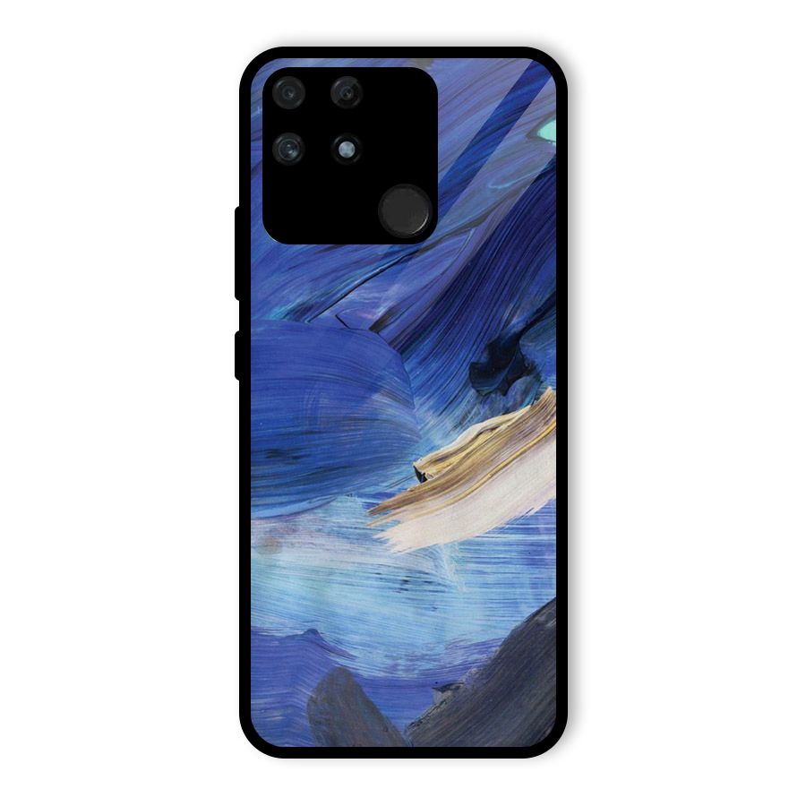 Paint Brush Strokes Glass Back Case for Realme Narzo 50A