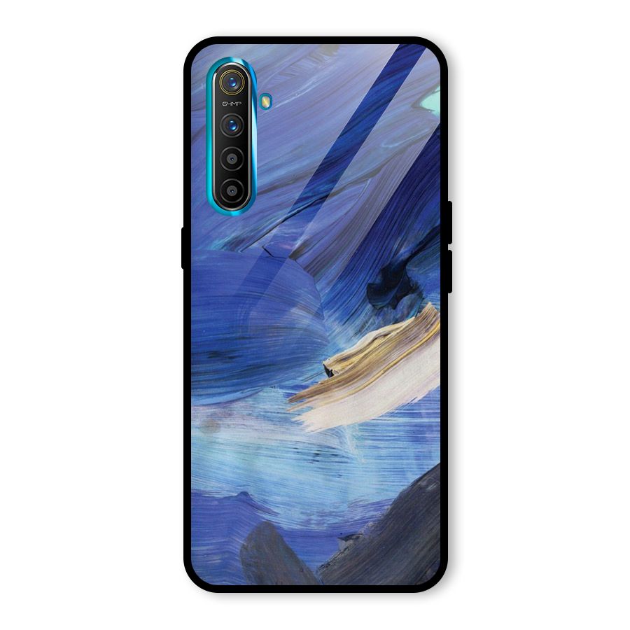 Paint Brush Strokes Glass Back Case for Realme X2