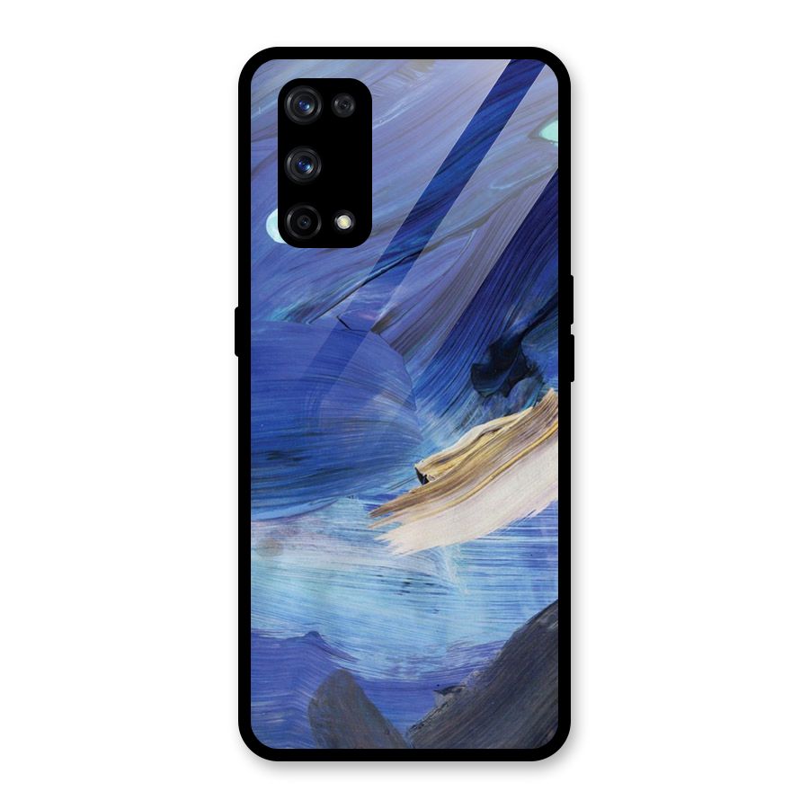 Paint Brush Strokes Glass Back Case for Realme X7 Pro