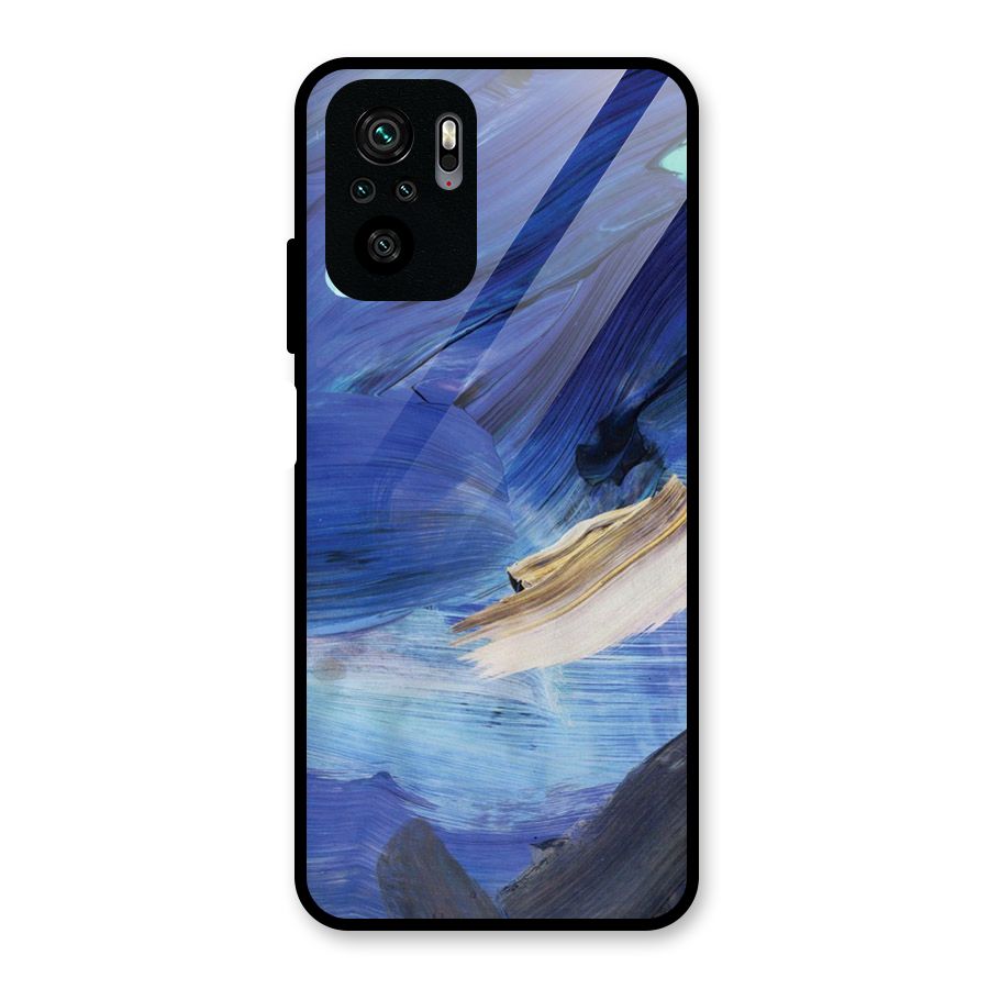 Paint Brush Strokes Glass Back Case for Redmi Note 10S