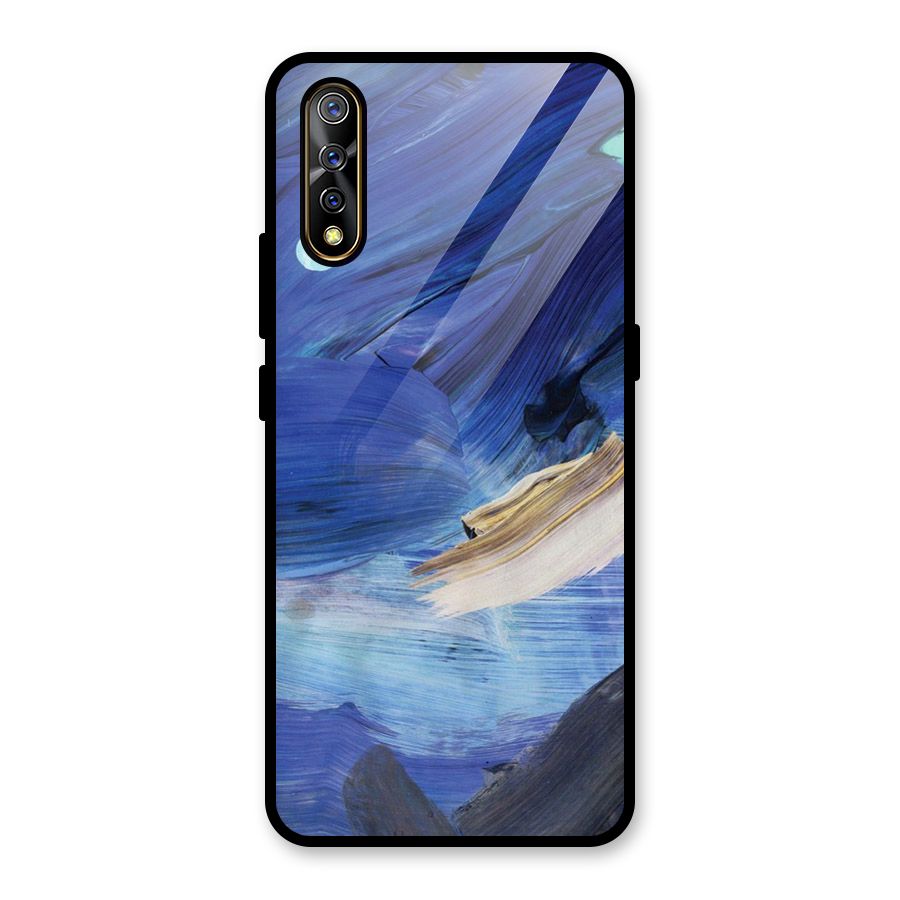 Paint Brush Strokes Glass Back Case for Vivo S1