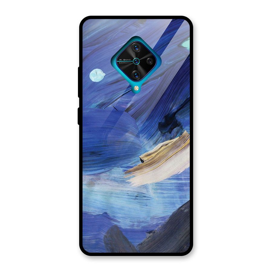 Paint Brush Strokes Glass Back Case for Vivo S1 Pro