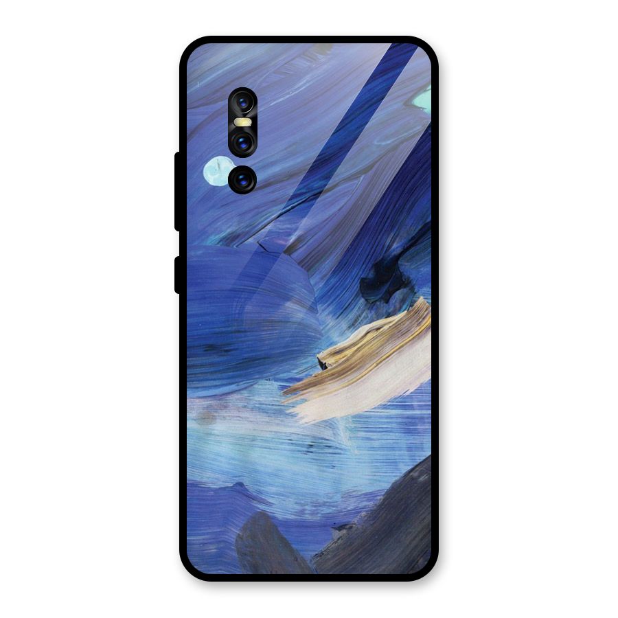 Paint Brush Strokes Glass Back Case for Vivo V15 Pro