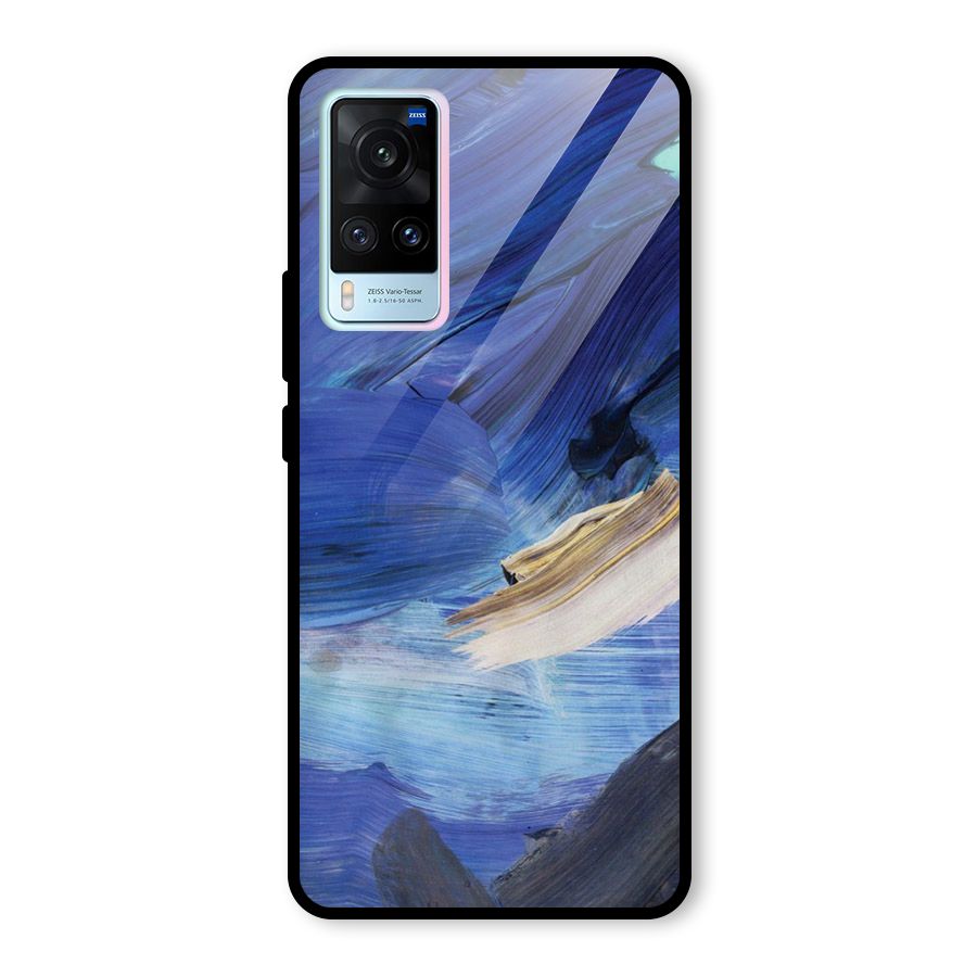 Paint Brush Strokes Glass Back Case for Vivo X60