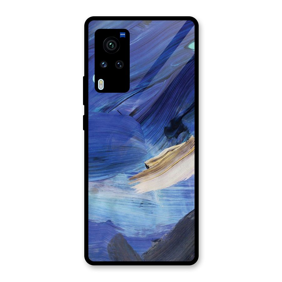 Paint Brush Strokes Glass Back Case for Vivo X60 Pro