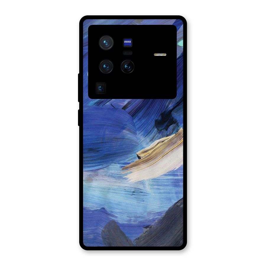 Paint Brush Strokes Glass Back Case for Vivo X80 Pro