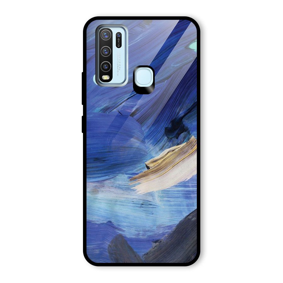 Paint Brush Strokes Glass Back Case for Vivo Y30