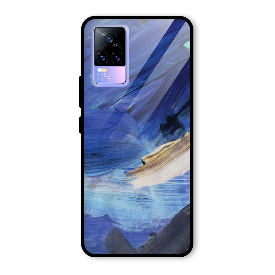 Paint Brush Strokes Glass Back Case for Vivo Y73