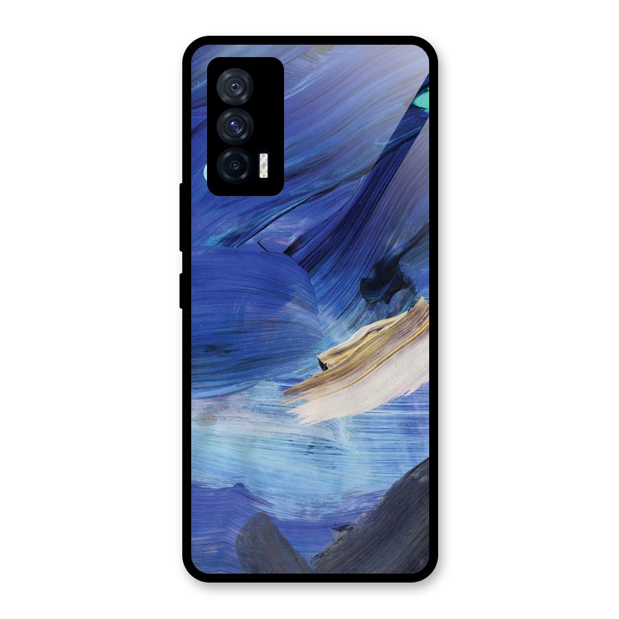 Paint Brush Strokes Glass Back Case for Vivo iQOO 7 5G