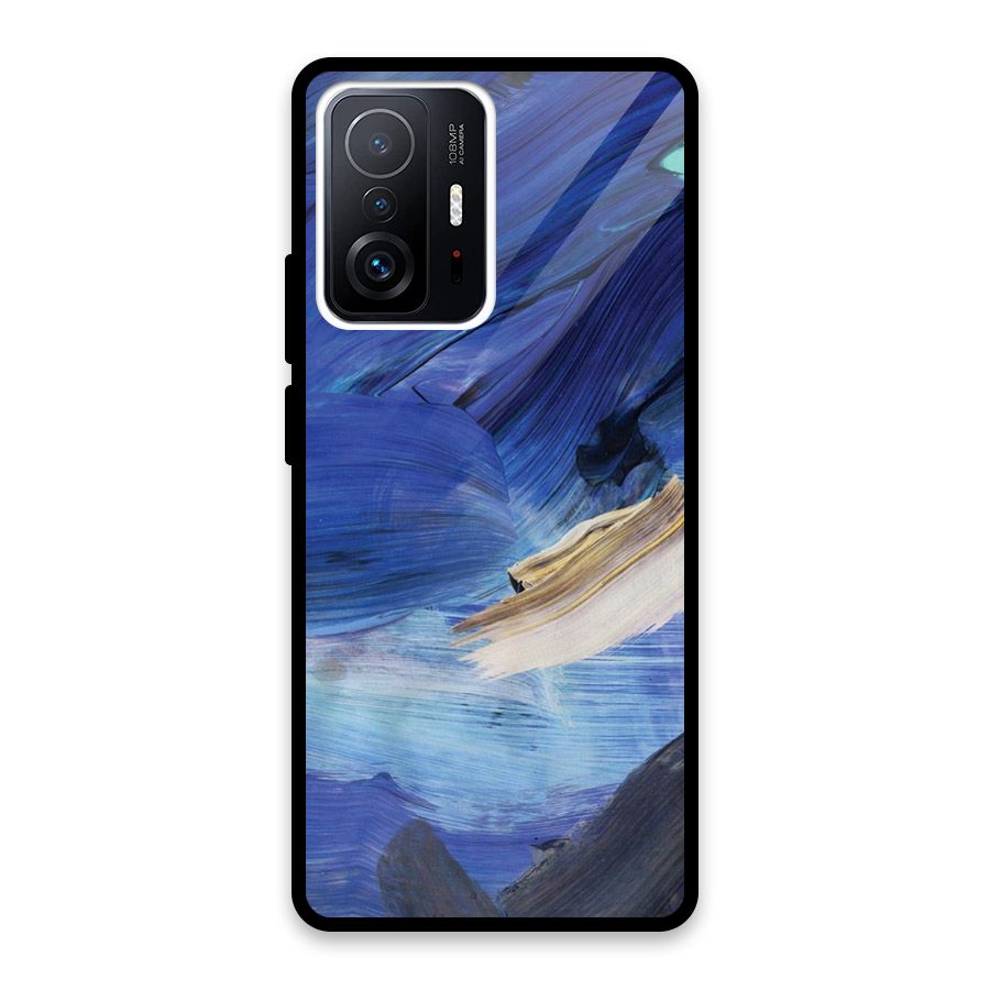 Paint Brush Strokes Glass Back Case for Xiaomi 11T Pro