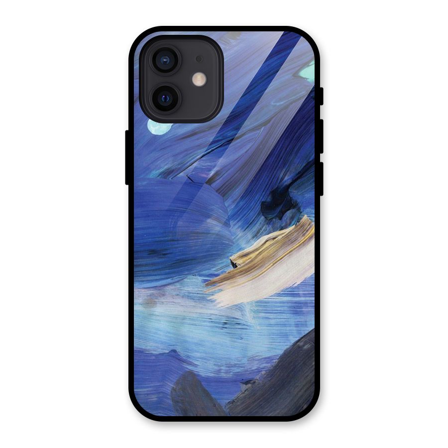 Paint Brush Strokes Glass Back Case for iPhone 12