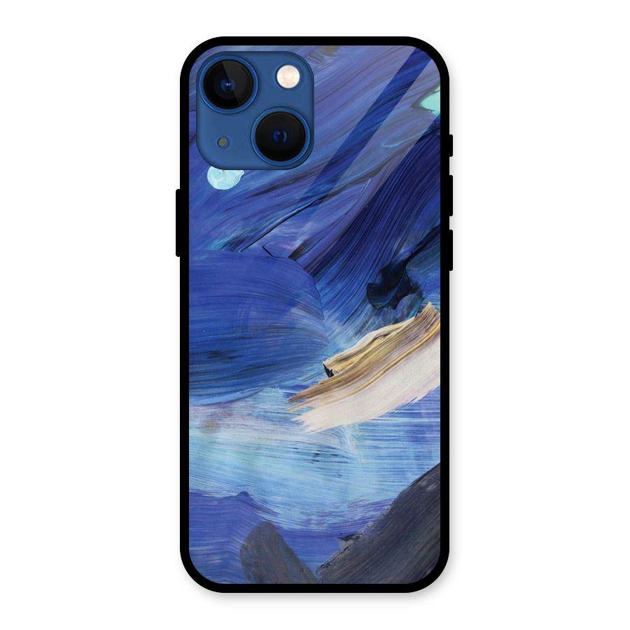 Paint Brush Strokes Glass Back Case for iPhone 13 Mini