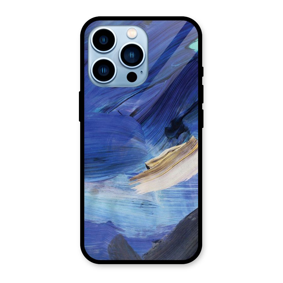 Paint Brush Strokes Glass Back Case for iPhone 13 Pro