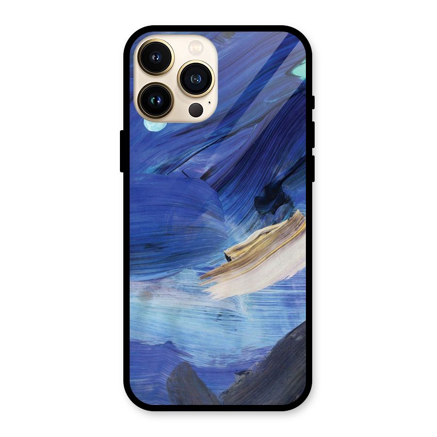 Paint Brush Strokes Glass Back Case for iPhone 13 Pro Max