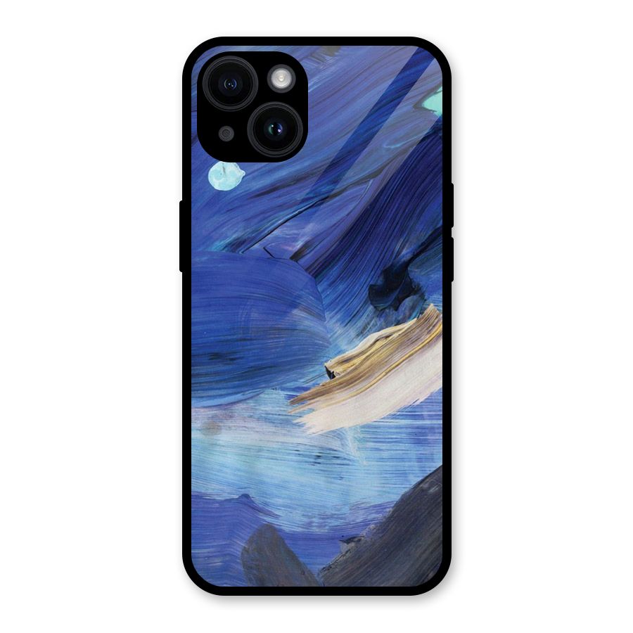 Paint Brush Strokes Glass Back Case for iPhone 14