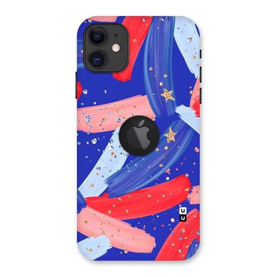 Paint Stars Back Case for iPhone 11 Logo Cut