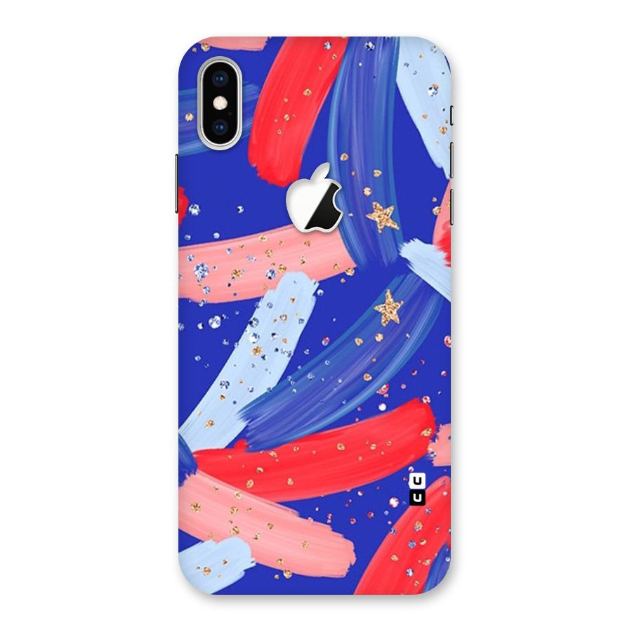 Paint Stars Back Case for iPhone XS Max Apple Cut