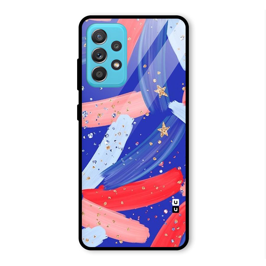 Paint Stars Glass Back Case for Galaxy A52
