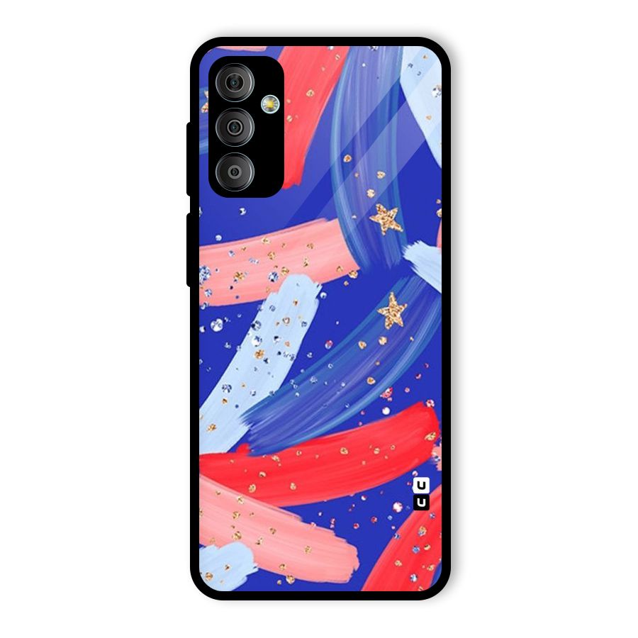 Paint Stars Glass Back Case for Galaxy F23
