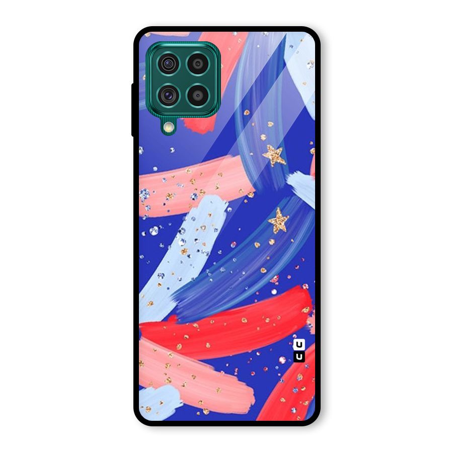 Paint Stars Glass Back Case for Galaxy F62