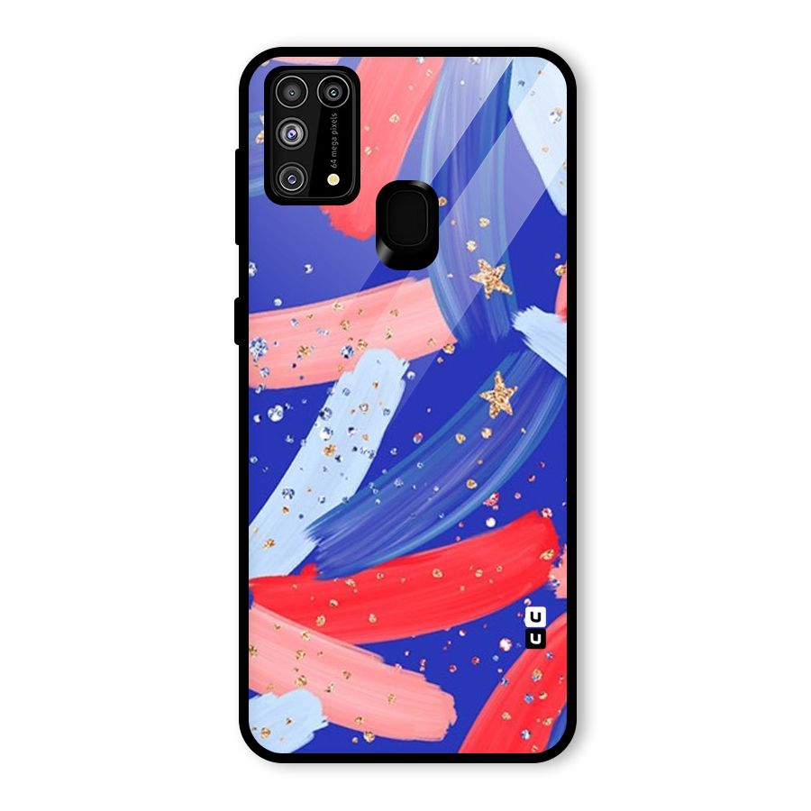 Paint Stars Glass Back Case for Galaxy M31