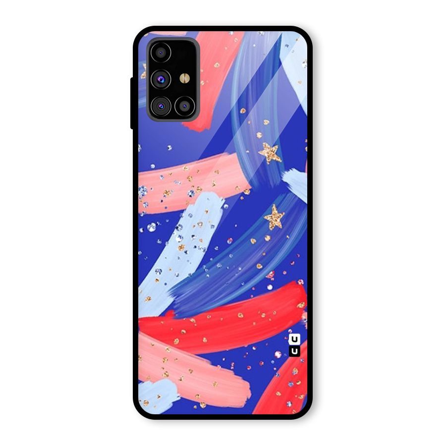 Paint Stars Glass Back Case for Galaxy M31s