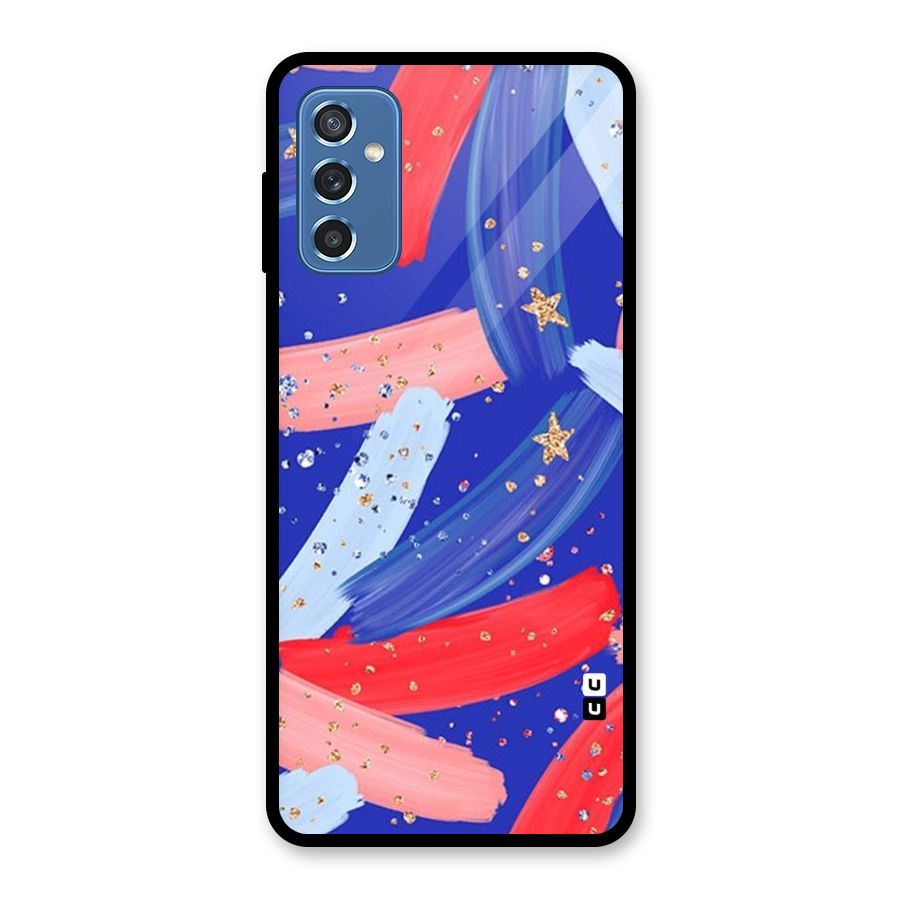 Paint Stars Glass Back Case for Galaxy M52 5G
