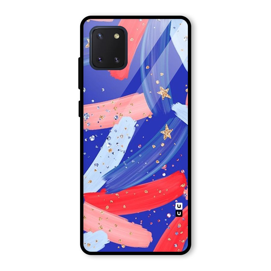 Paint Stars Glass Back Case for Galaxy Note 10 Lite